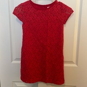 GAP girls red lace dress